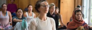 Large image of Bryn Chrisman yoga session at the 5th Annual Bhakti Immersion Weekend