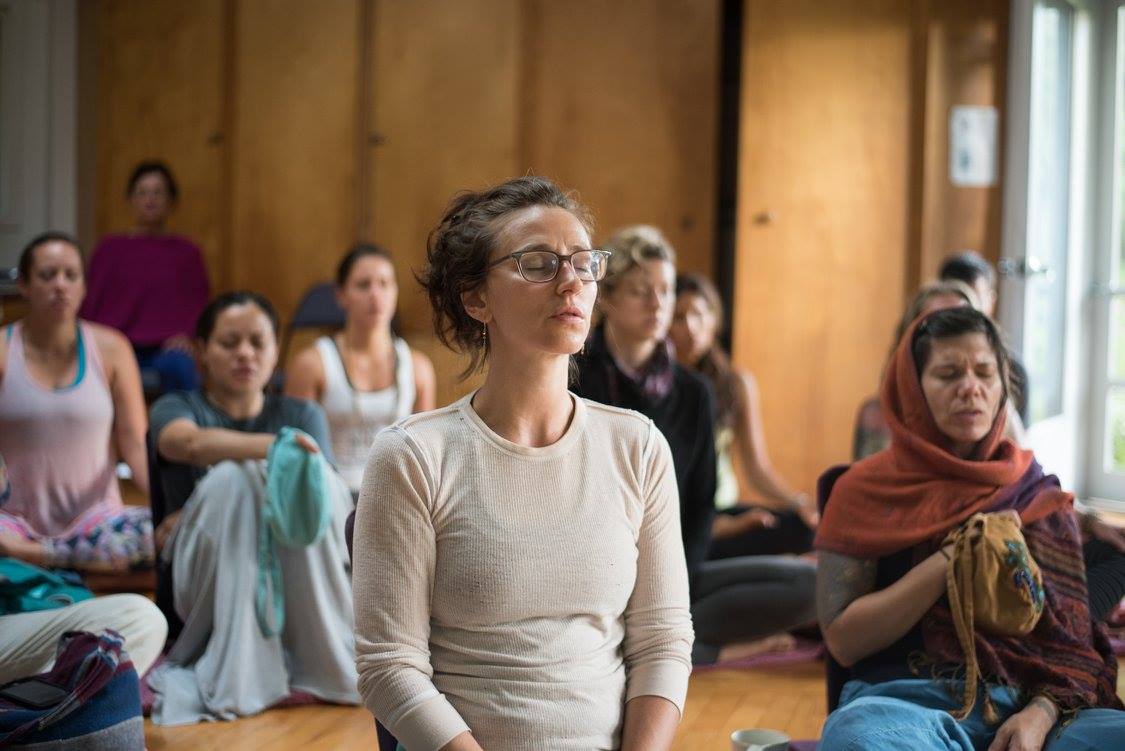 Large image of Bryn Chrisman yoga session at the 5th Annual Bhakti Immersion Weekend