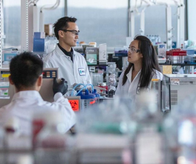 group of scientists working together in lab